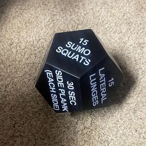 Black Exercise Dice for Home Workouts